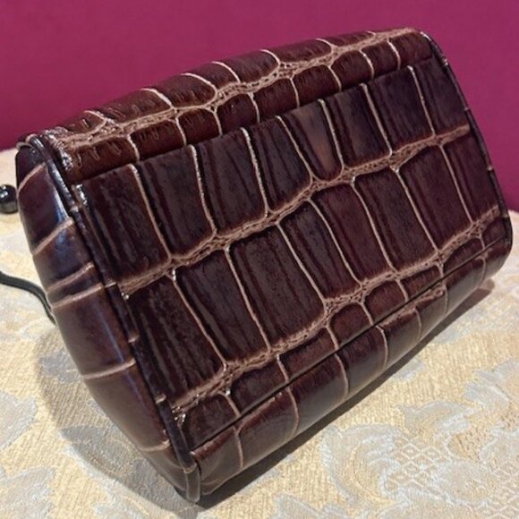 RIYADesign Victorian Hand Made Brown Crocodile Leather PURSE - Picture 9 of 11